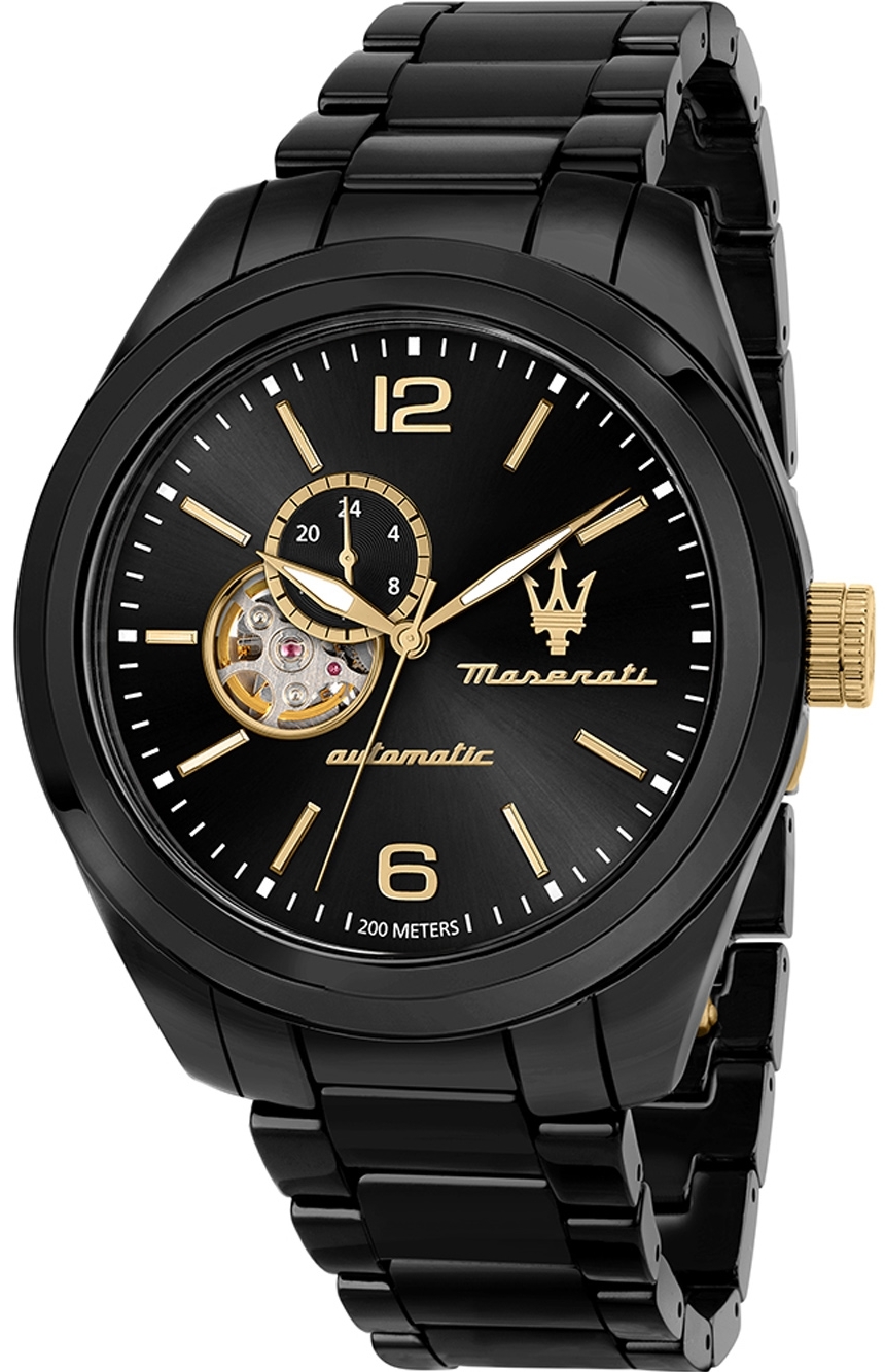 Maserati Herreklokke R8823150001 Traguardo Sort/Keramik Ø45 mm