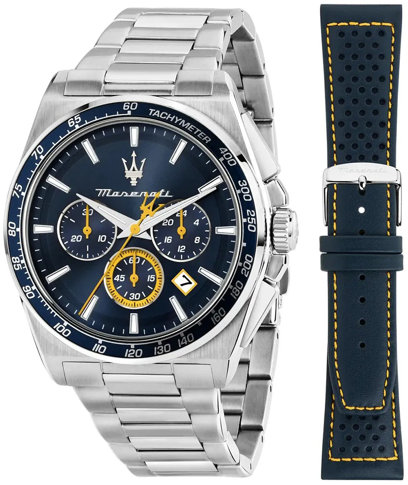 Maserati Herreklokke R8873652001 Velocita Blå/Stål Ø43 mm