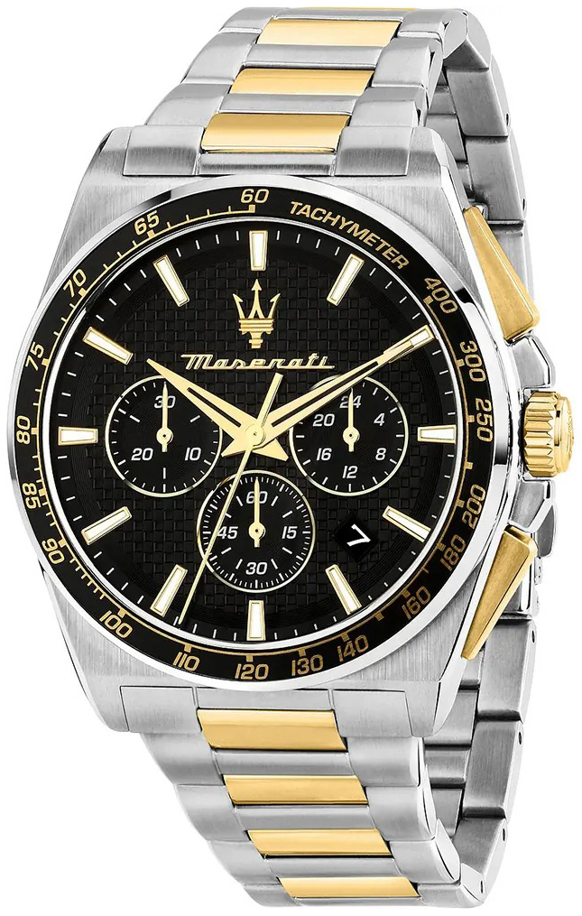 Maserati Herreklokke R8873652003 Velocita Sort/Gulltonet stål Ø43 mm