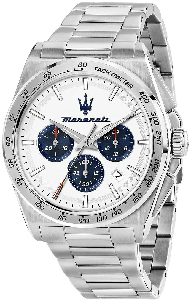 Maserati Herreklokke R8873652007 Velocita Hvit/Stål Ø43 mm