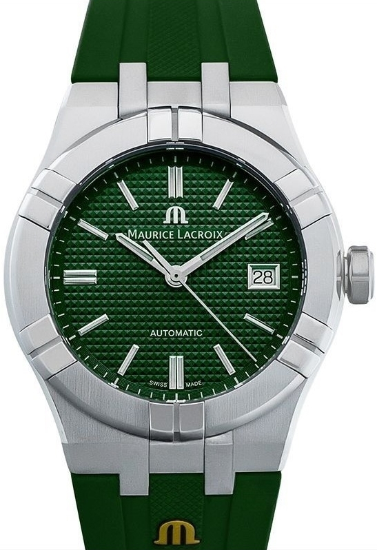 Maurice Lacroix Herreklokke AI6007-SS000-630-5 Aikon Grønn/Gummi