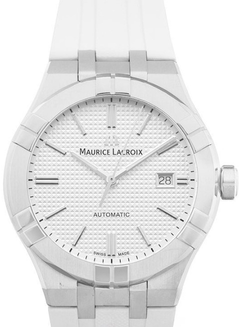 Maurice Lacroix Herreklokke AI6008-SS000-130-2 Aikon Hvit/Gummi Ø42