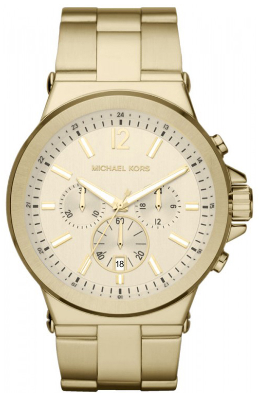 Michael Kors Herreklokke MK8278 Champagnefarget/Gulltonet stål Ø48