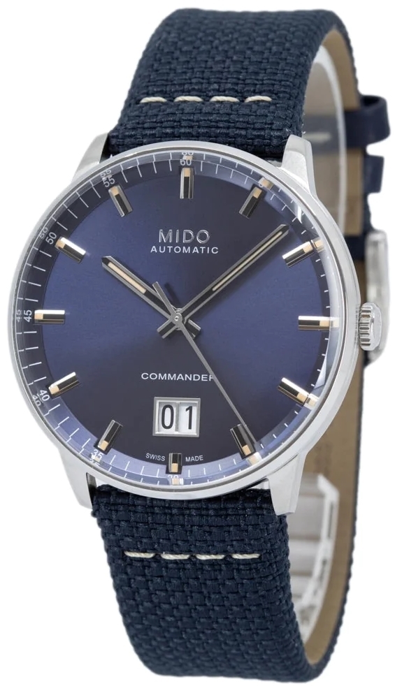 Mido Herreklokke M021.626.17.041.00 Commander Blå/Lær Ø42 mm
