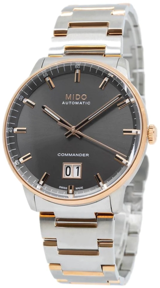 Mido Herreklokke M021.626.22.061.00 Commander Grå/Rose-gulltonet