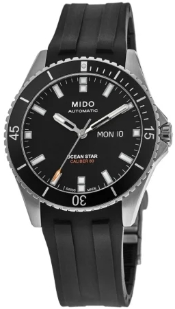 Mido Herreklokke M026.430.17.051.00 Ocean Star Sort/Gummi Ø42.5 mm