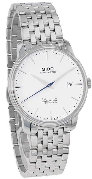 Mido M027.407.11.011.00 Baroncelli Hvit/Stål Ø39 mm