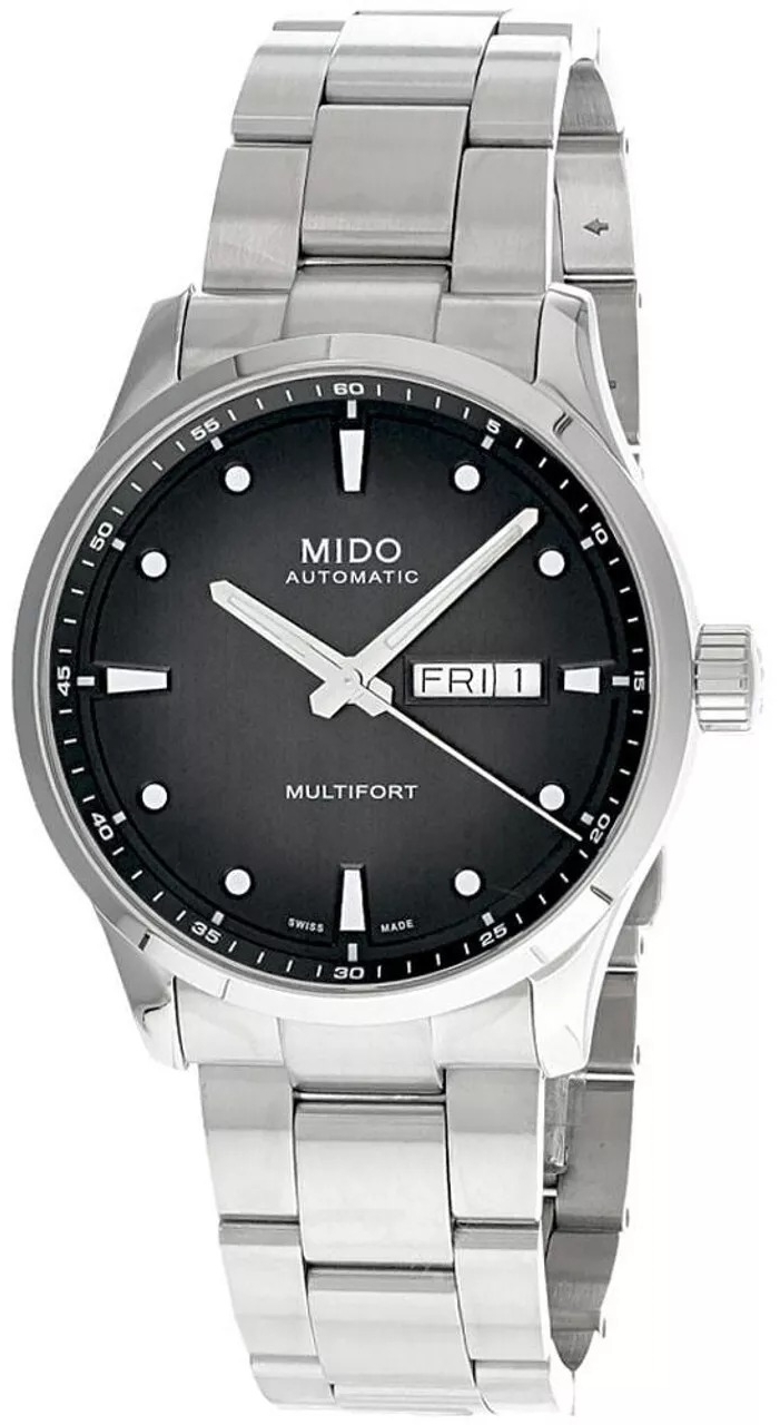 Mido Herreklokke M038.430.11.051.00 Multifort Sort/Stål Ø42 mm