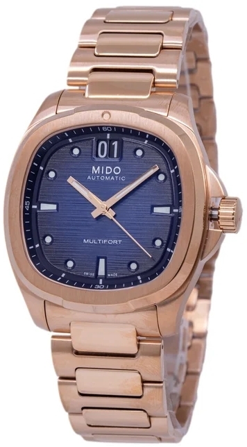 Mido Herreklokke M049.526.33.041.00 Multifort Blå/Rose-gulltonet