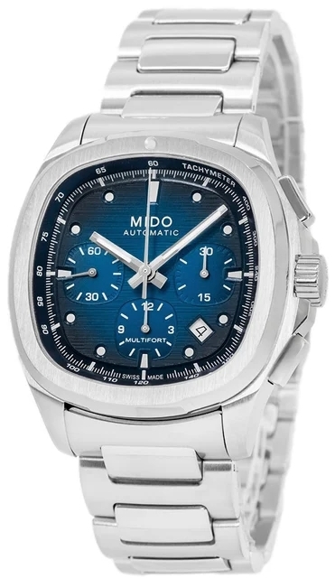 Mido Herreklokke M049.527.11.041.00 Multifort Blå/Stål