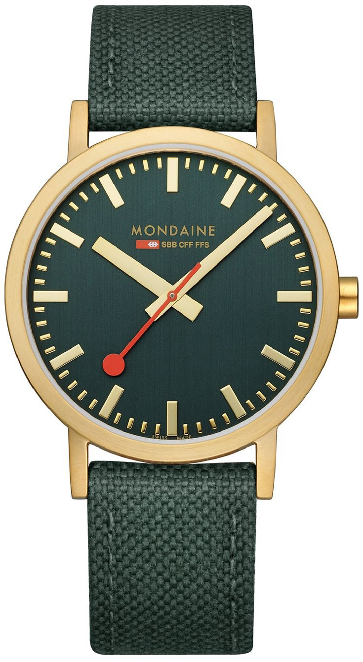 Mondaine A660.30360.60SBS Classic Grønn/Lær Ø40 mm