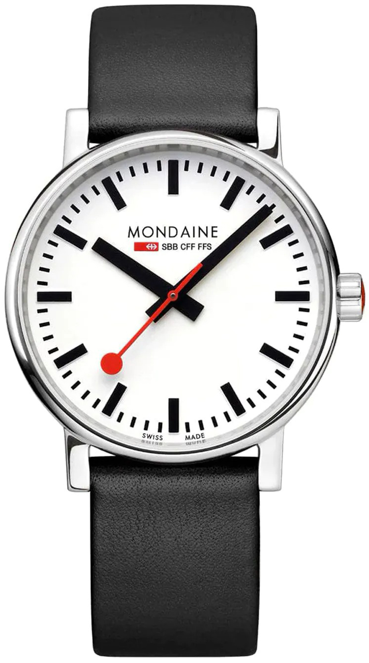 Mondaine MSE.40110.LBV Evo2 Hvit/Lær Ø40 mm