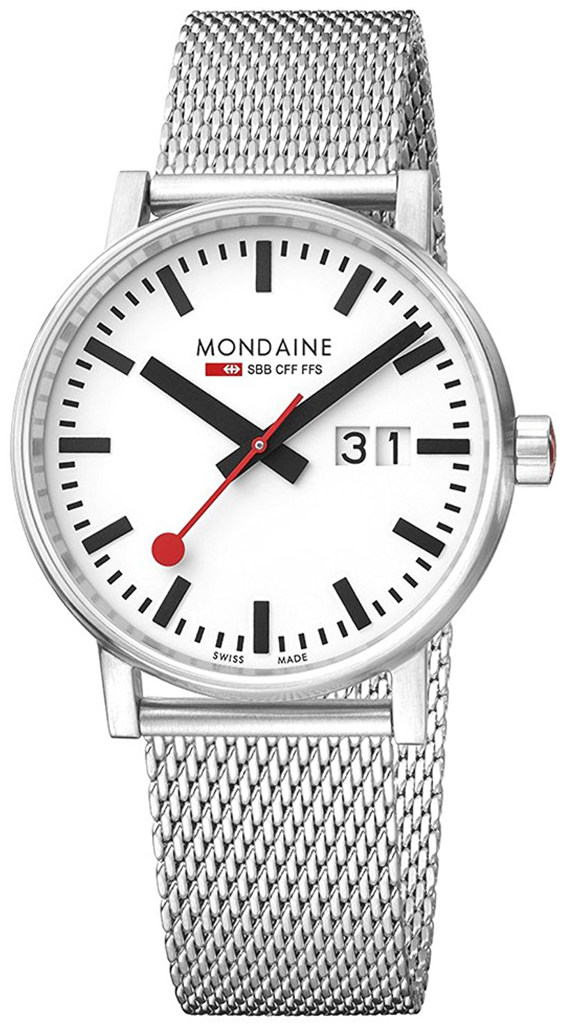 Mondaine Herreklokke MSE.40210.SM Hvit/Stål Ø40 mm