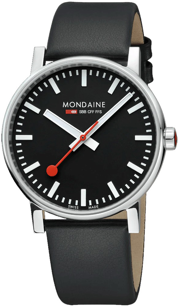Mondaine Herreklokke MSE.43120.LB Evo2 Sort/Lær Ø43 mm