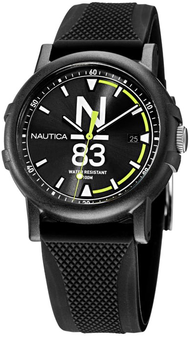 Nautica Herreklokke NAPEPS106 N83 Sort/Gummi Ø38 mm
