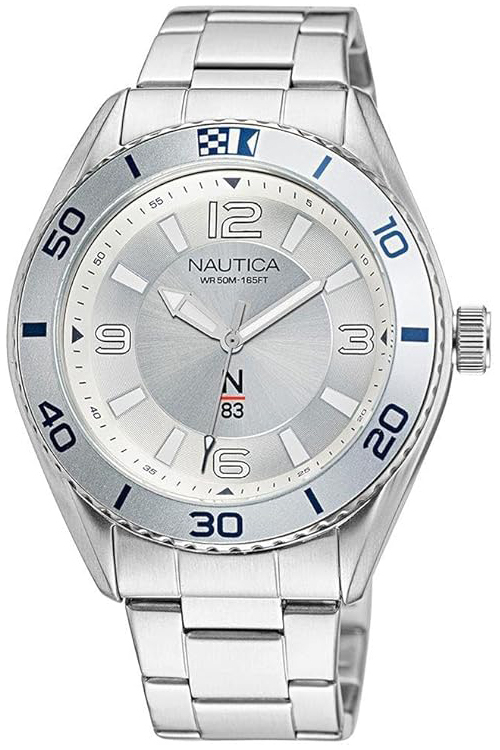 Nautica Herreklokke NAPFWS132 N83 Sølvfarget/Stål Ø44 mm