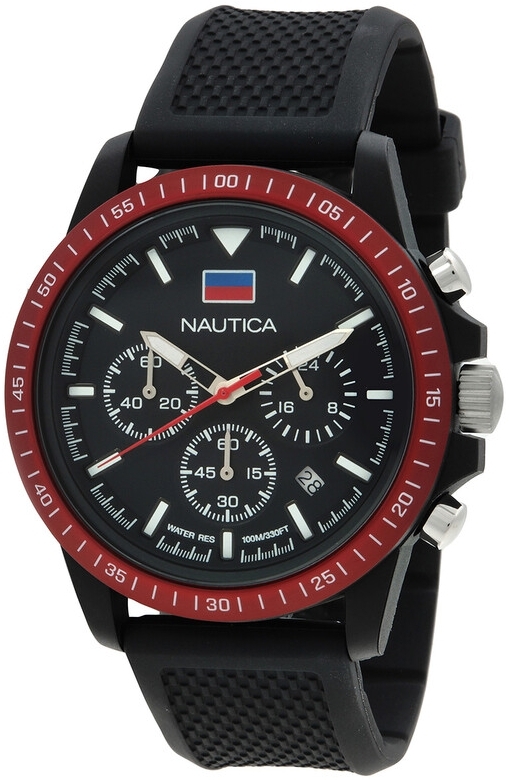 Nautica Herreklokke NAPNOF3S8 One Grønn/Gummi Ø43 mm