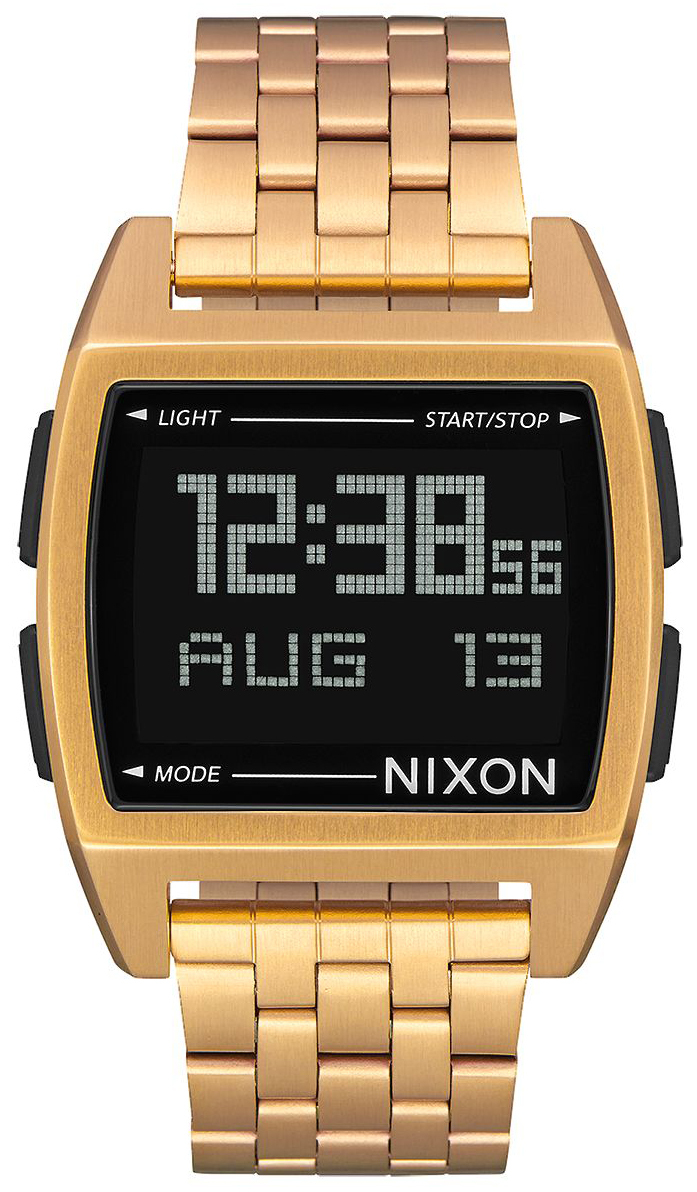Nixon 99999 Herreklokke A1107502-00 LCD/Gulltonet stål - Nixon