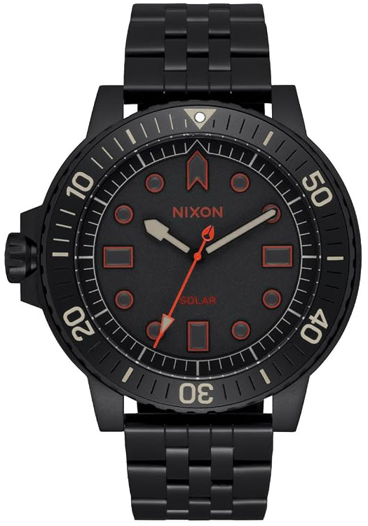 Nixon Herreklokke A1402-1256-00 Stinger Sort/Stål Ø44 mm