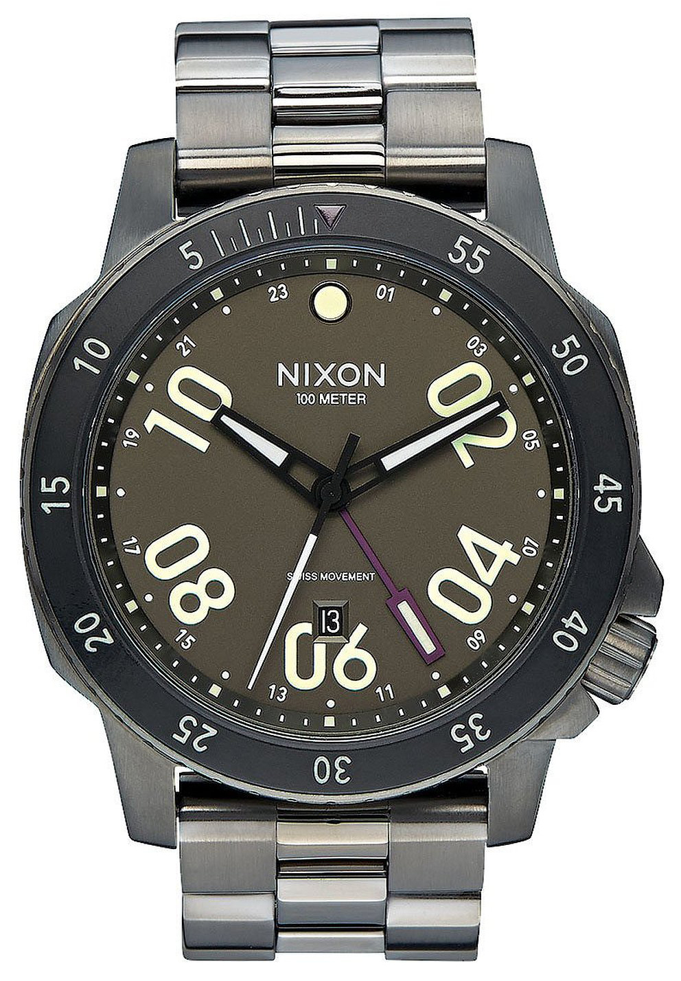 Nixon 99999 Herreklokke A9411418-00 Brun/Stål Ø44 mm - Nixon