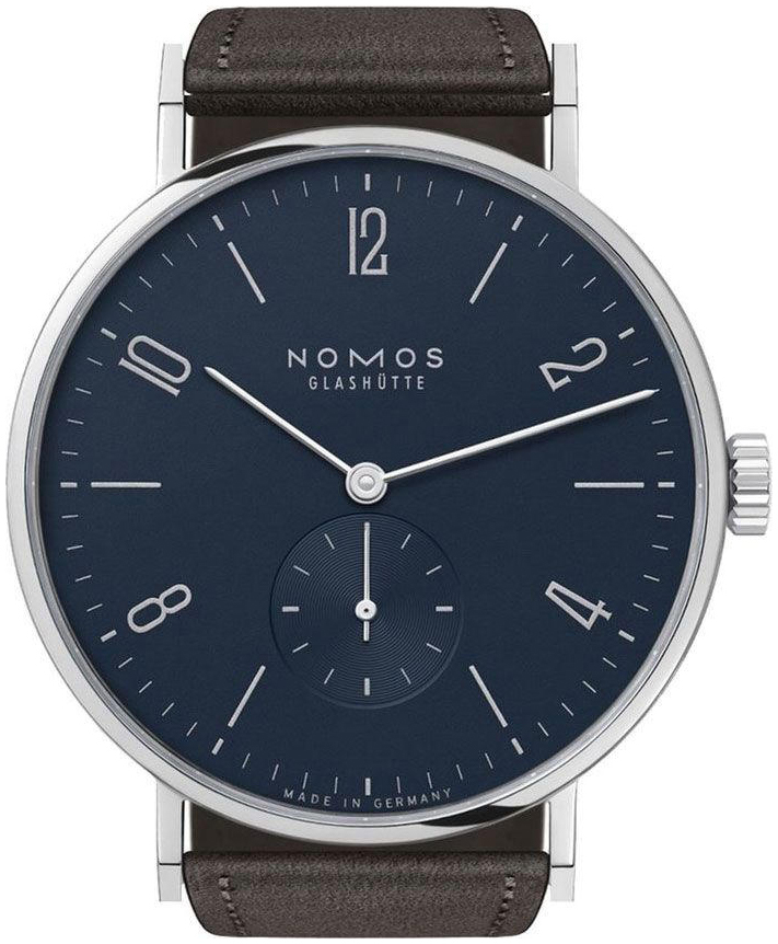 Nomos Glashütte Herreklokke N-167 Tangente Blå/Lær Ø37.5 mm