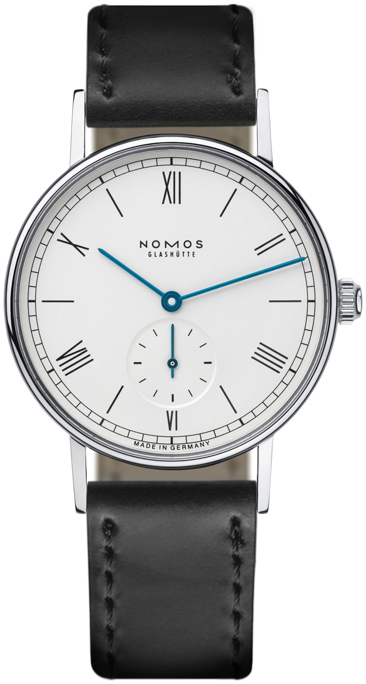 Nomos Glashütte N-201 Ludwig Hvit/Lær Ø35 mm