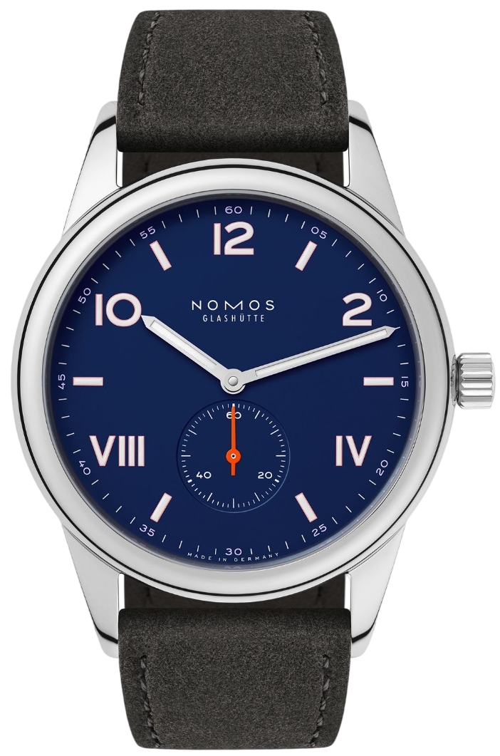Nomos Glashütte Herreklokke N-722 Club Campus Blå/Lær Ø38.5 mm