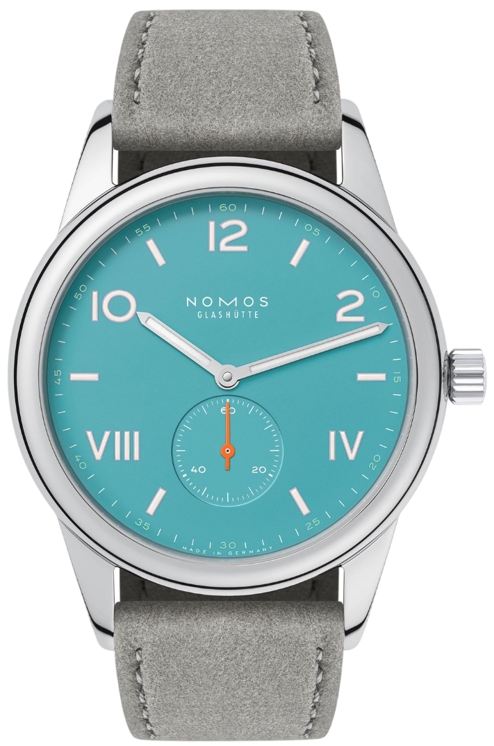 Nomos Glashütte Herreklokke N-724 Club Campus Turkis/Lær Ø38.5 mm