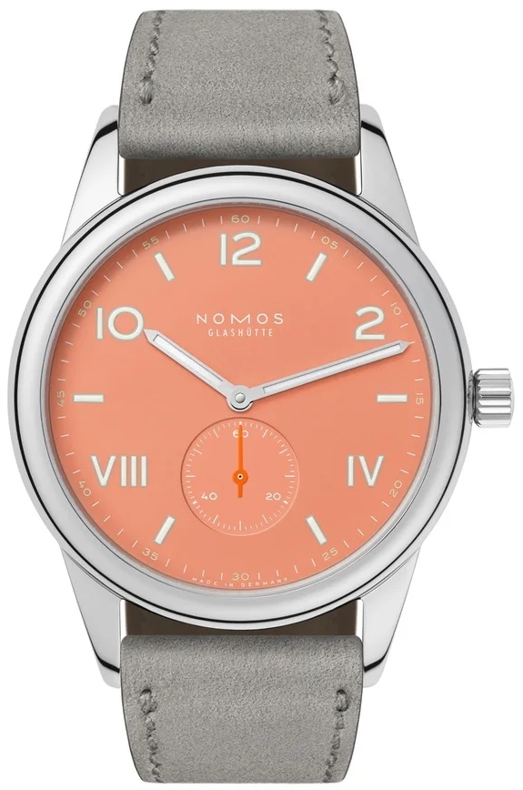 Nomos Glashütte Herreklokke N-725 Club Campus Orange/Lær Ø38.5 mm