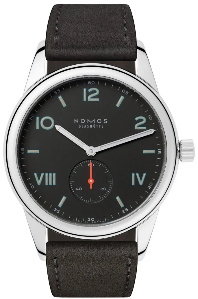Nomos Glashütte Herreklokke N-738 Club Campus Sort/Lær Ø38.5 mm