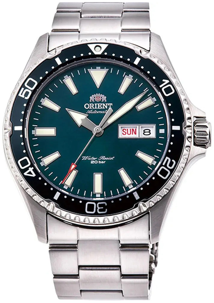 Orient Herreklokke RA-AA0004E39B Kamasu Mako III Grønn/Stål Ø42 mm