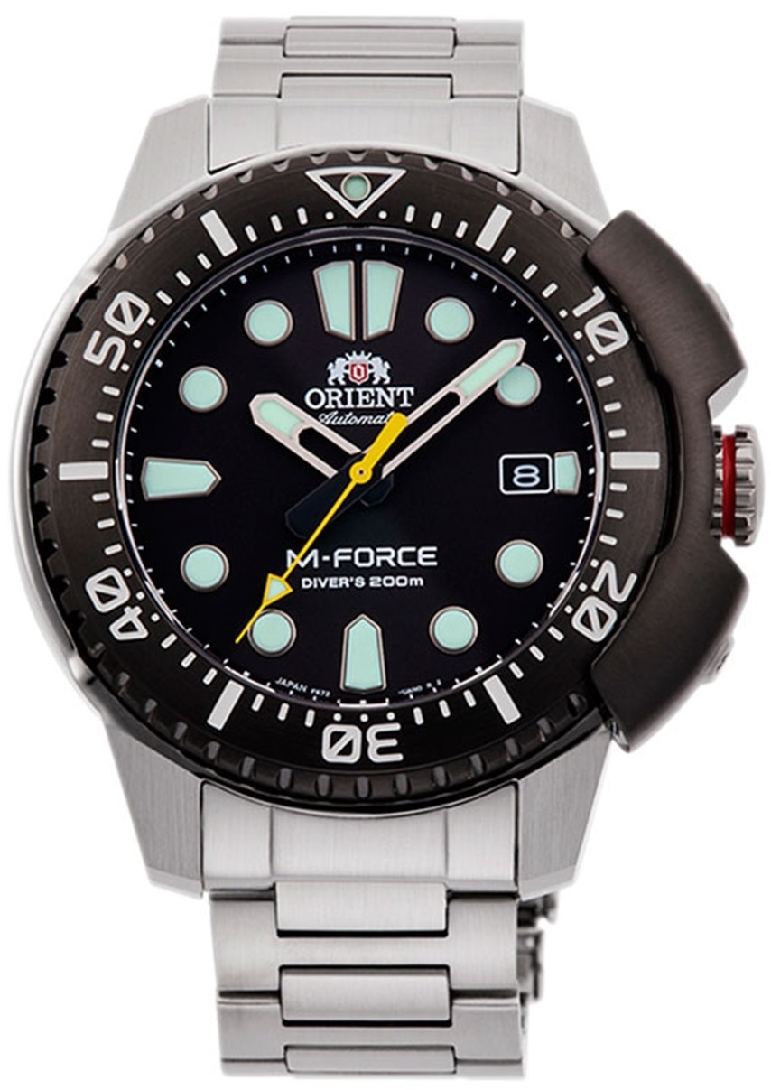 Orient Herreklokke RA-AC0L01B00B M-Force Sort/Stål Ø47.3 mm