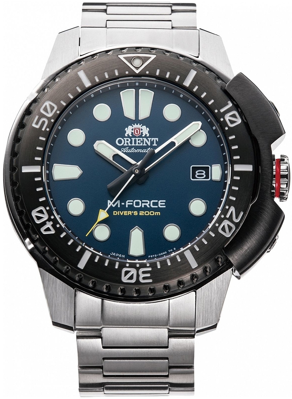 Orient Herreklokke RA-AC0L07L00B M-Force Blå/Stål Ø45 mm