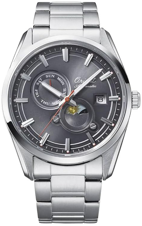 Orient Herreklokke RA-AK0311N30B Stretto Sun And Moon Grå/Stål Ø41