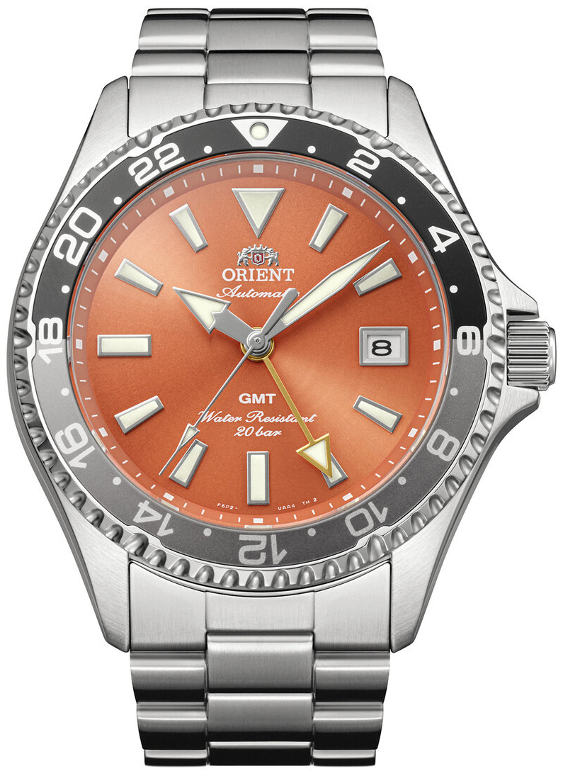 Orient Herreklokke RA-BC0004Y30B Mako Orange/Stål Ø43 mm