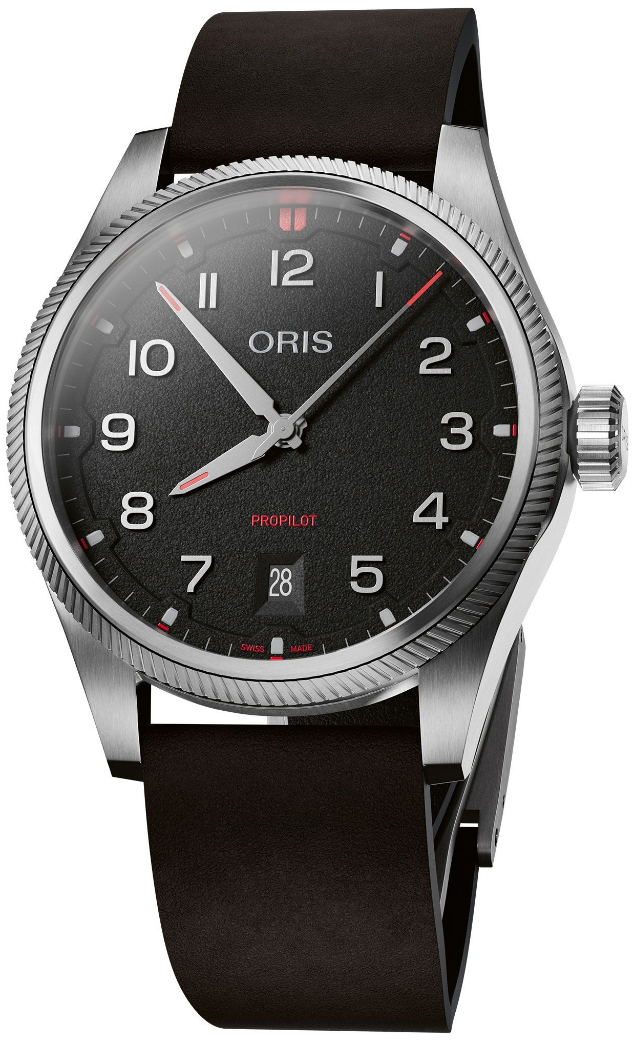 Oris Herreklokke 01 733 7805 4164-07 6 20 14LC Propilot Sort/Lær