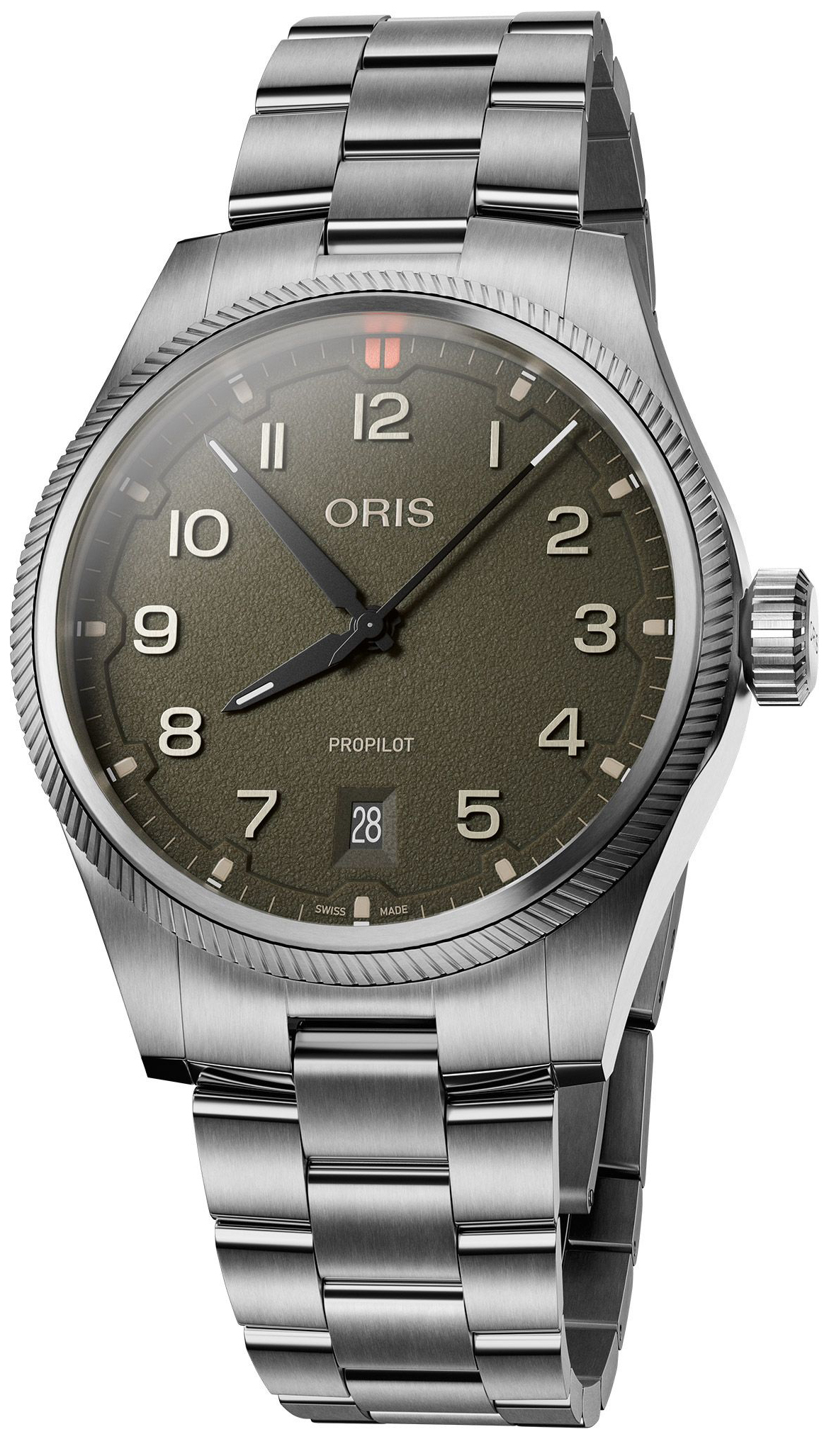 Oris Herreklokke 01 733 7805 4167-07 8 20 04LC Propilot Grønn/Stål
