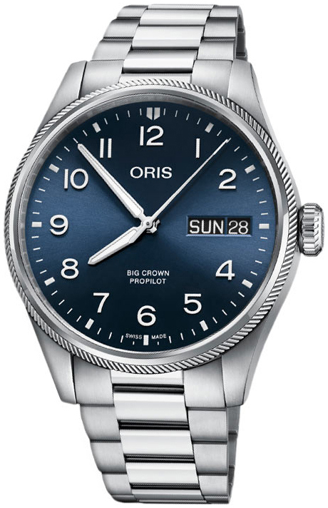 Oris Herreklokke 01 752 7760 4065-07 8 22 08P Aviation Blå/Stål