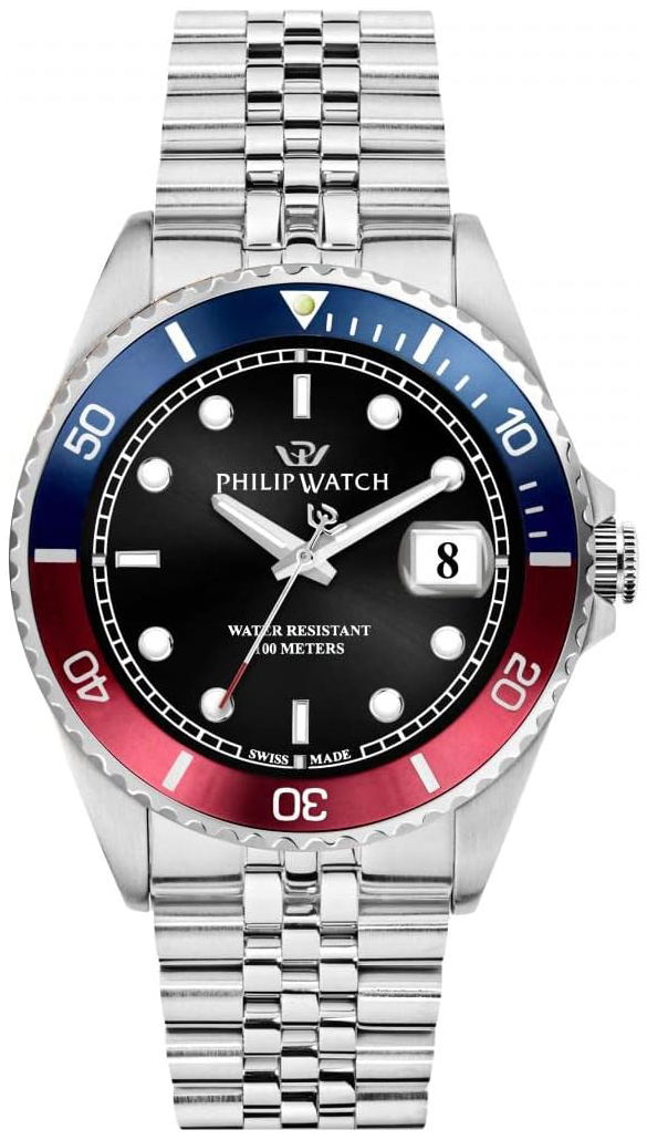 Philip Watch Herreklokke R8253597088 Caribe Sort/Stål Ø42 mm