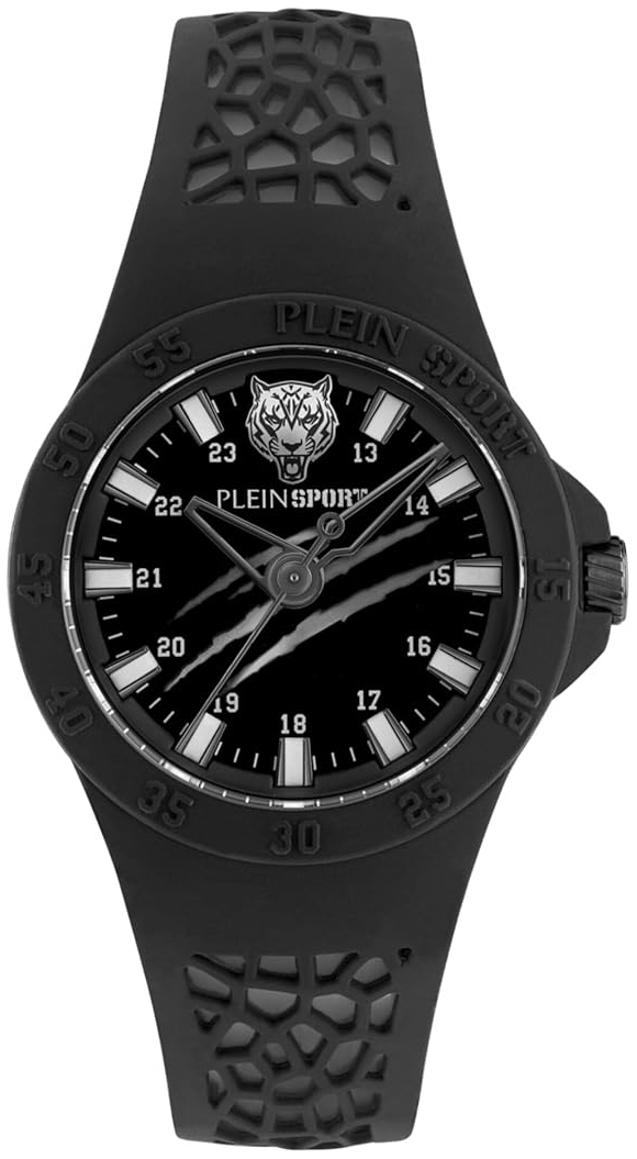 Philipp Plein PSBBA0423 Thunderstorm Sort/Gummi Ø40 mm