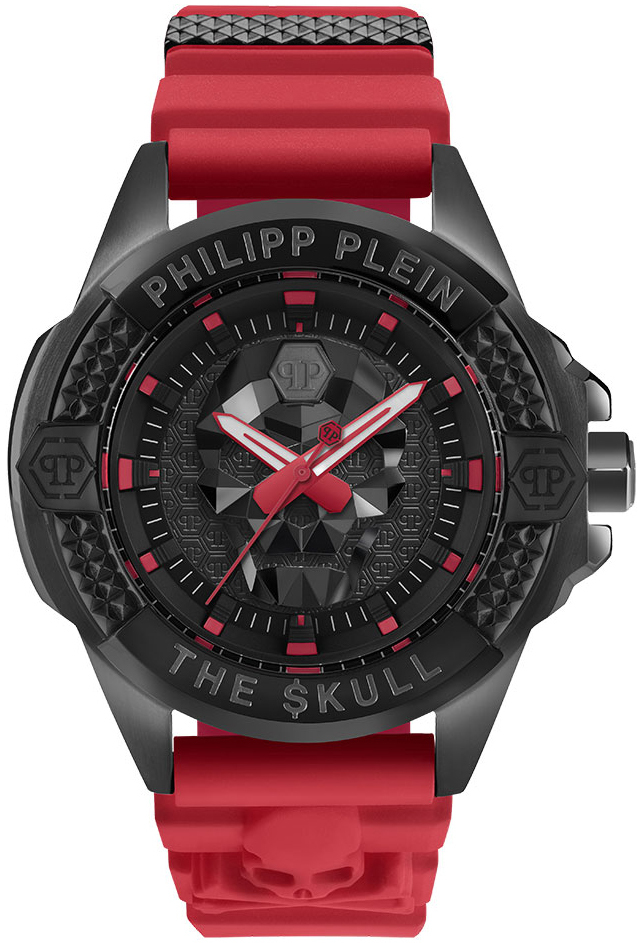 Philipp Plein PWAAA2424 The Skull Sort/Stål Ø44 mm