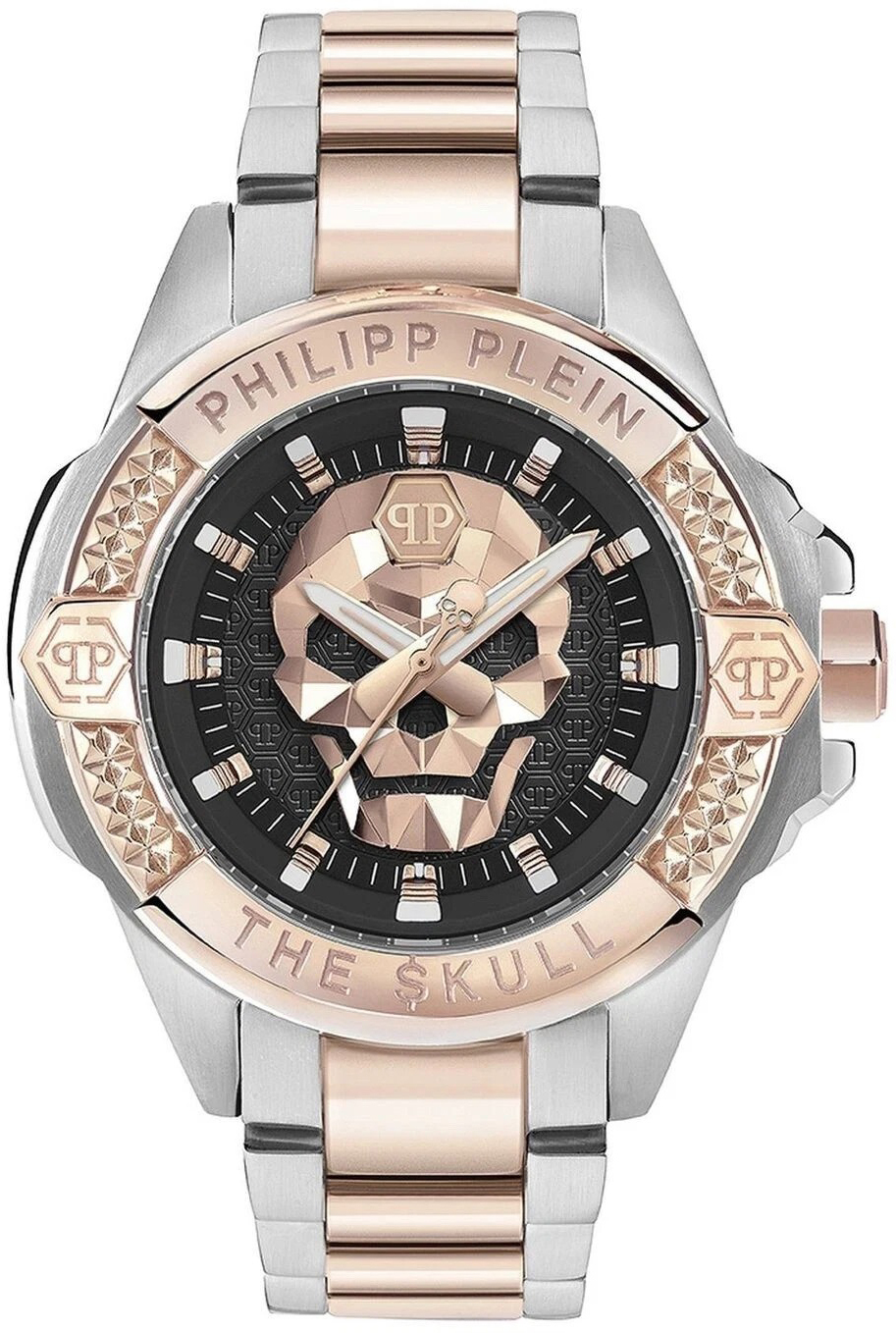 Philipp Plein Herreklokke PWAAA2925 The Skull Brun/Rose-gulltonet