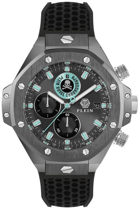 Philipp Plein Herreklokke PWLFA0125 Newness Grå/Gummi Ø45 mm