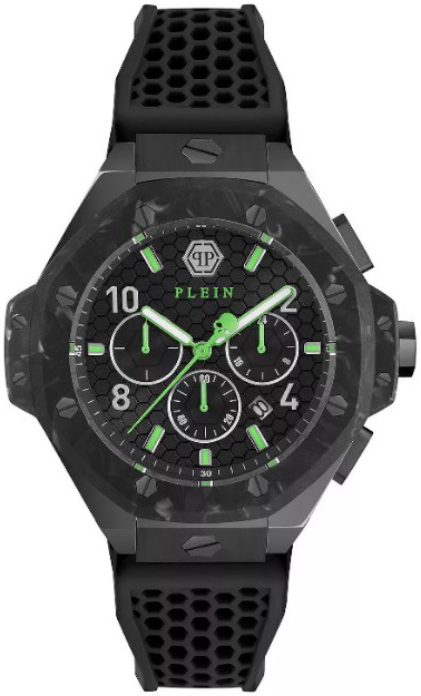 Philipp Plein Herreklokke PWPRA0624 Chrono Royal Sort/Gummi Ø46 mm