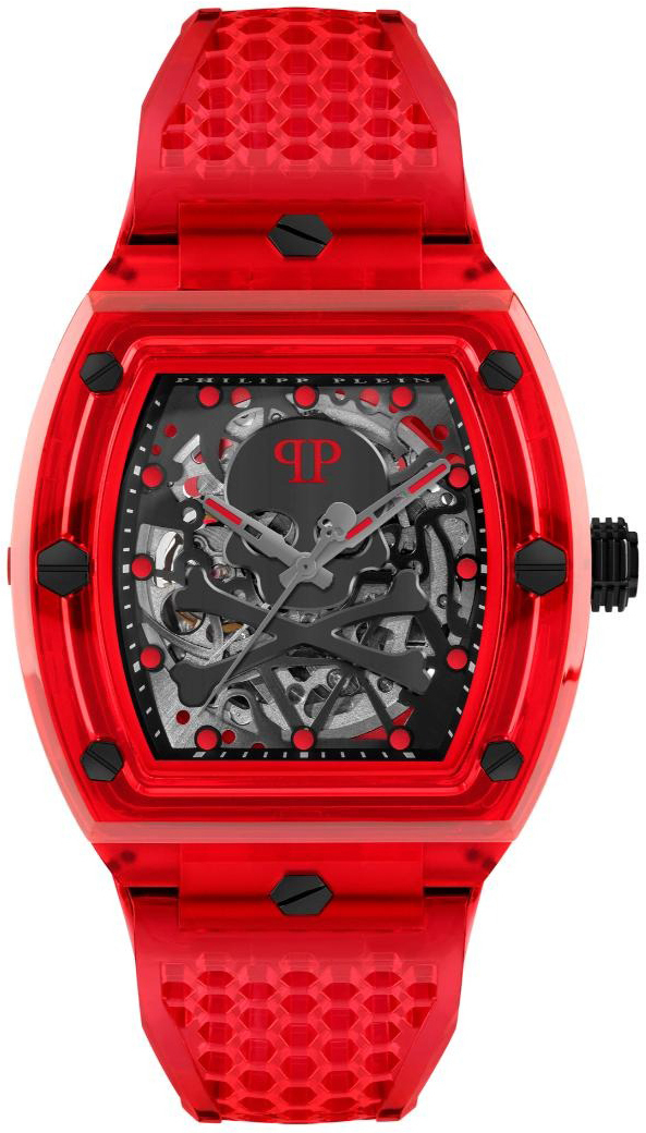 Philipp Plein Herreklokke PWPTA0224 The Skeleton Grå/Gummi