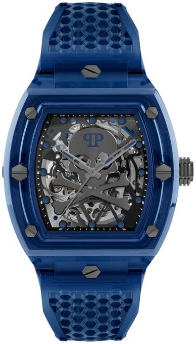 Philipp Plein Herreklokke PWPTA0324 The Skeleton Grå/Gummi