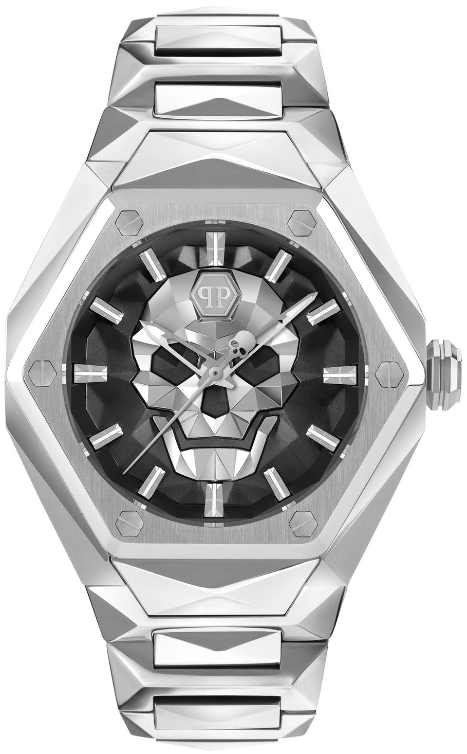 Philipp Plein Herreklokke PWPWA0624 The Skull Sort/Stål