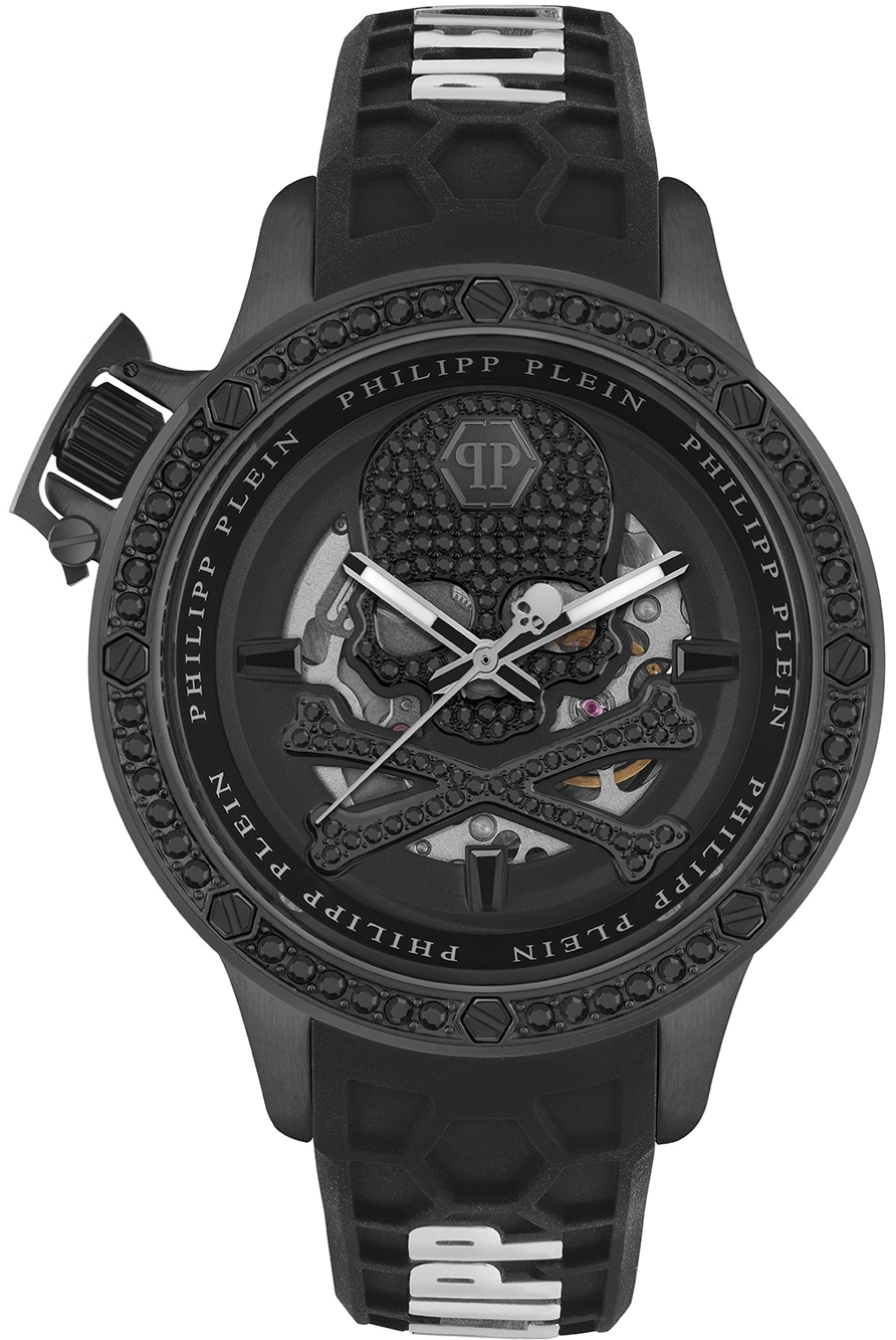 Philipp Plein Herreklokke PWUAA0423 Hyper Sport Sort/Gummi Ø46 mm