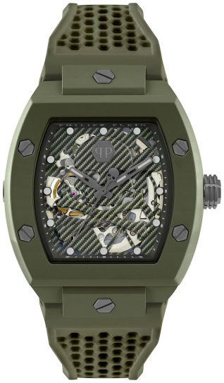 Philipp Plein Herreklokke PWVBA0223 The Skeleton Grå/Gummi