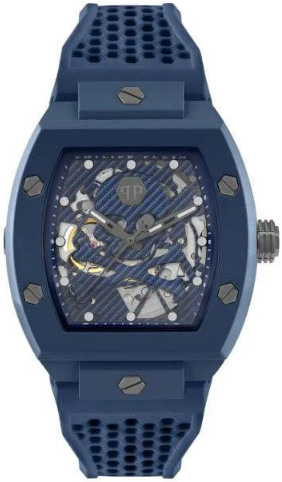 Philipp Plein Herreklokke PWVBA0323 The Skeleton Blå/Gummi